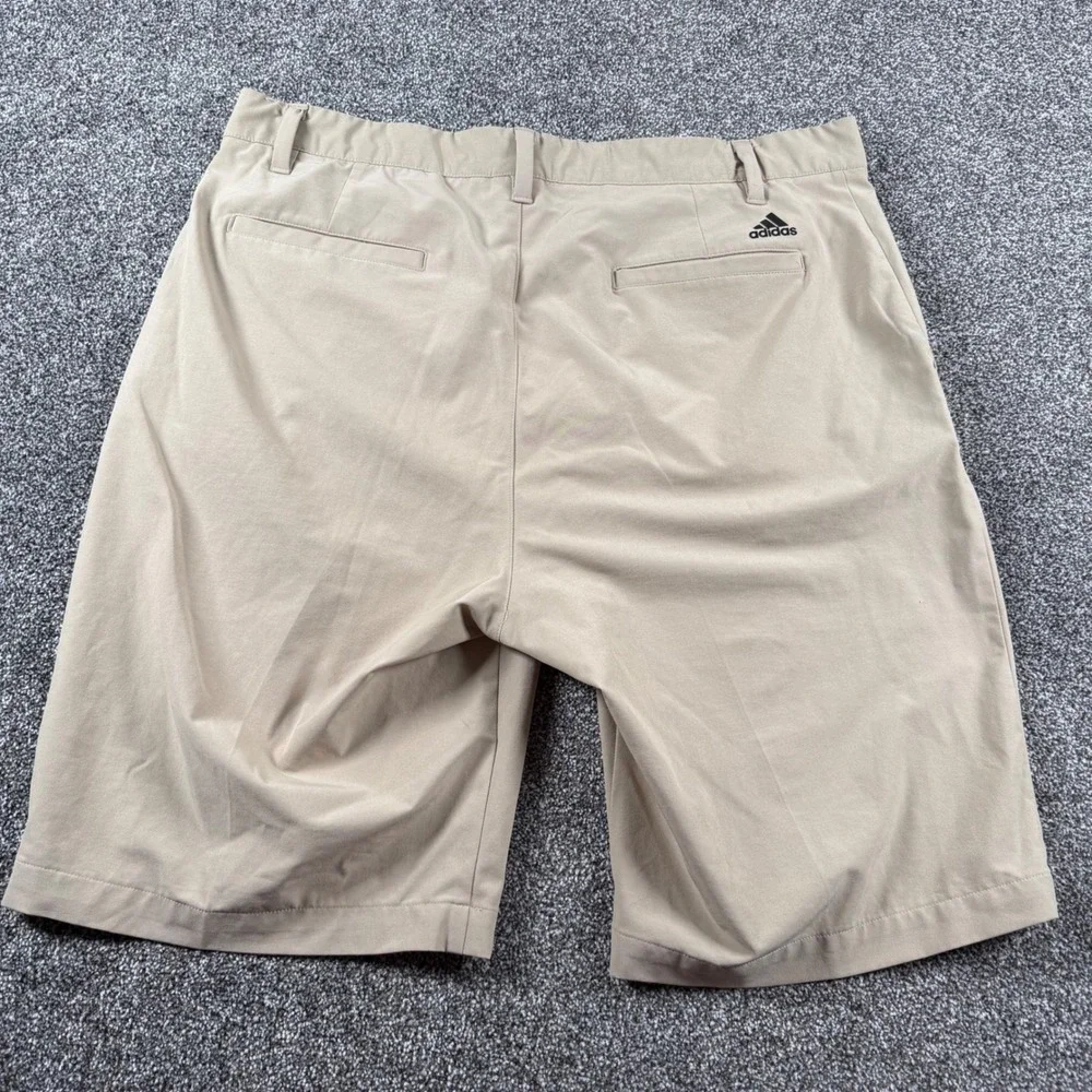 Adidas Ultimate 365‎ Golf Shorts 36x10 Tan Khaki Performance Stretch Waistband
